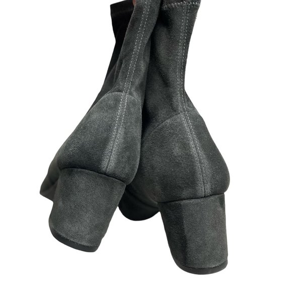 STUART WEITZMAN SIGGY BOOTS NEW SUEDE ANKLE BOOTS GREY 38.5 US 8 - Picture 6 of 16